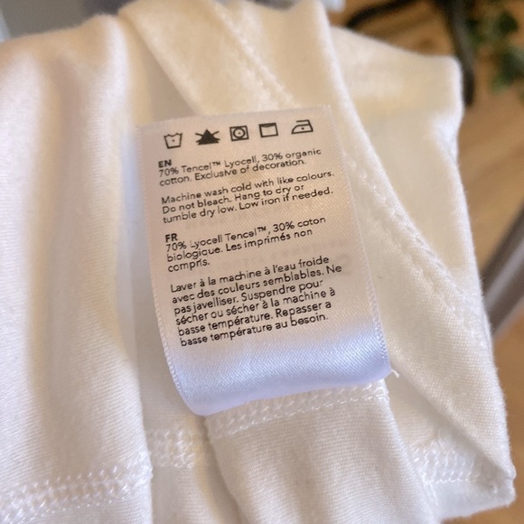 LOTUS Tee - tencel and organic cotton top (white) - Picture 7 of 9